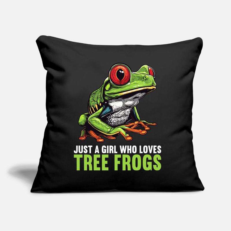 Rainette Baumfrösche Baumfrosch Coussin et housse de 45 x 45 cm