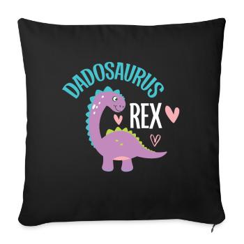 Dad Dinosaur Family Matching Birthday Party - Sofa pillow with filling 45cm x 45cm - black - Front
