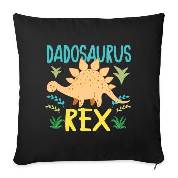 Dad Dinosaur Family Matching Birthday Party - Sofa pillow with filling 45cm x 45cm - black - Front