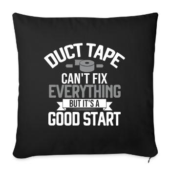 Duct Tape Engineer Humorous Men's Duct Tape - Sofa pillow with filling 45cm x 45cm - black - Front