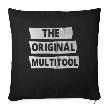 Duct Tape Engineer Humorous Men's Duct Tape - Sofa pillow with filling 45cm x 45cm - black - Front