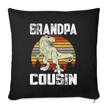 Opasaurus T Rex Dinosaur Grandpa Saurus - Sofa pillow with filling 45cm x 45cm - black - Front
