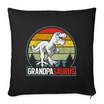 Opasaurus T Rex Dinosaur Grandpa Saurus - Sofa pillow with filling 45cm x 45cm - black - Front