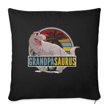 Opasaurus T Rex Dinosaur Grandpa Saurus - Sofa pillow with filling 45cm x 45cm - black - Front