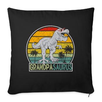 Opasaurus T Rex Dinosaur Grandpa Saurus - Sofa pillow with filling 45cm x 45cm - black - Front