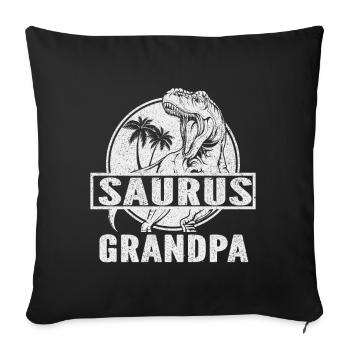 Opasaurus T Rex Dinosaur Grandpa Saurus - Sofa pillow with filling 45cm x 45cm - black - Front
