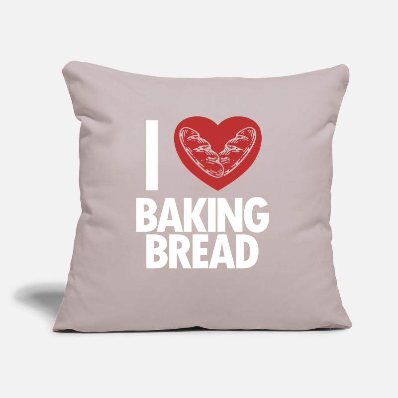 I love Baking Bread Bread Maker Bread Dough Bread Sofa pillow with filling 45cm x 45cm