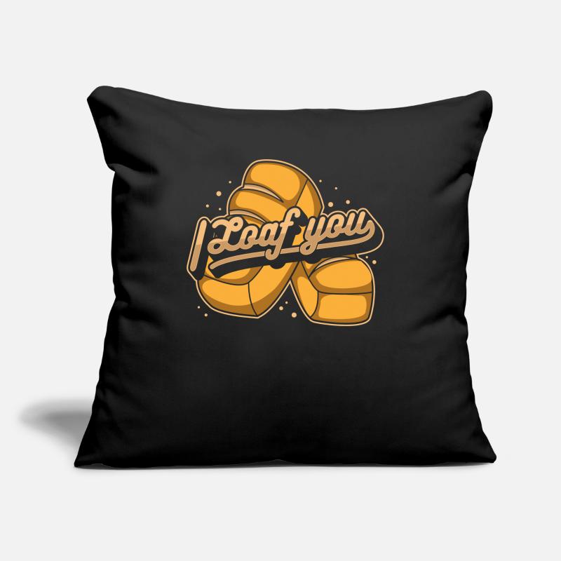 I Loaf You Bread Maker Bread Dough Bread Queen Sofa pillow with filling 45cm x 45cm