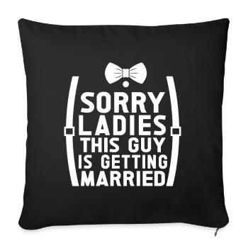 Enterrement de vie de garçon marié - Coussin et housse de 45 x 45 cm - noir - Devant