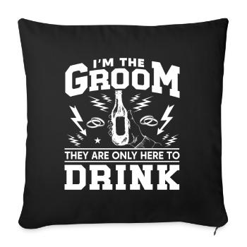 Groom Bachelor Party Weed - Sofa pillow with filling 45cm x 45cm - black - Front