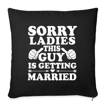 Enterrement de vie de garçon marié - Coussin et housse de 45 x 45 cm - noir - Devant