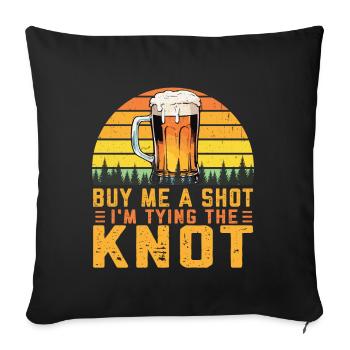 Groom Bachelor Party Weed - Sofa pillow with filling 45cm x 45cm - black - Front
