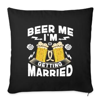 Groom Bachelor Party Weed - Sofa pillow with filling 45cm x 45cm - black - Front