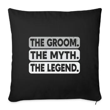 Enterrement de vie de garçon marié - Coussin et housse de 45 x 45 cm - noir - Devant