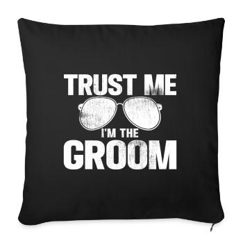 Enterrement de vie de garçon marié - Coussin et housse de 45 x 45 cm - noir - Devant