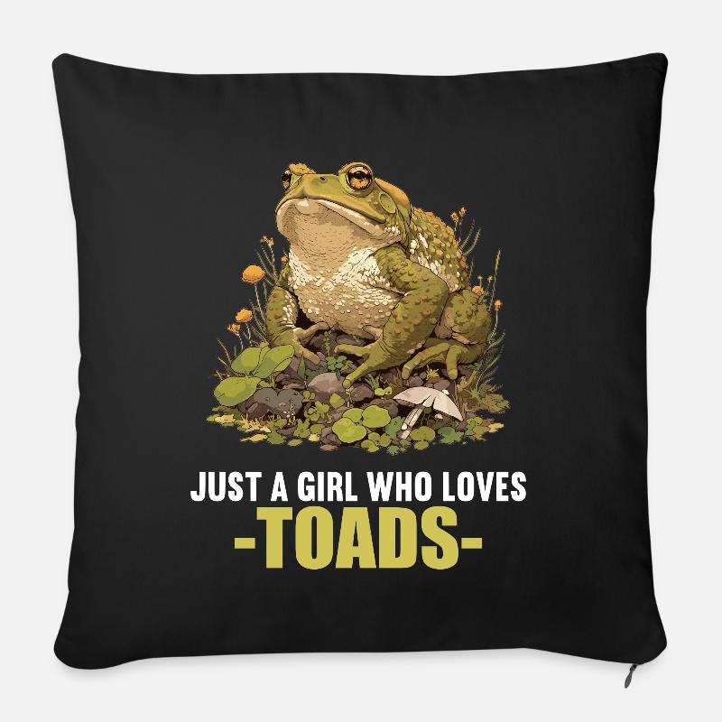 Toad Kröten Kröte - Sofakissen mit Füllung 45 x 45 cm - Schwarz