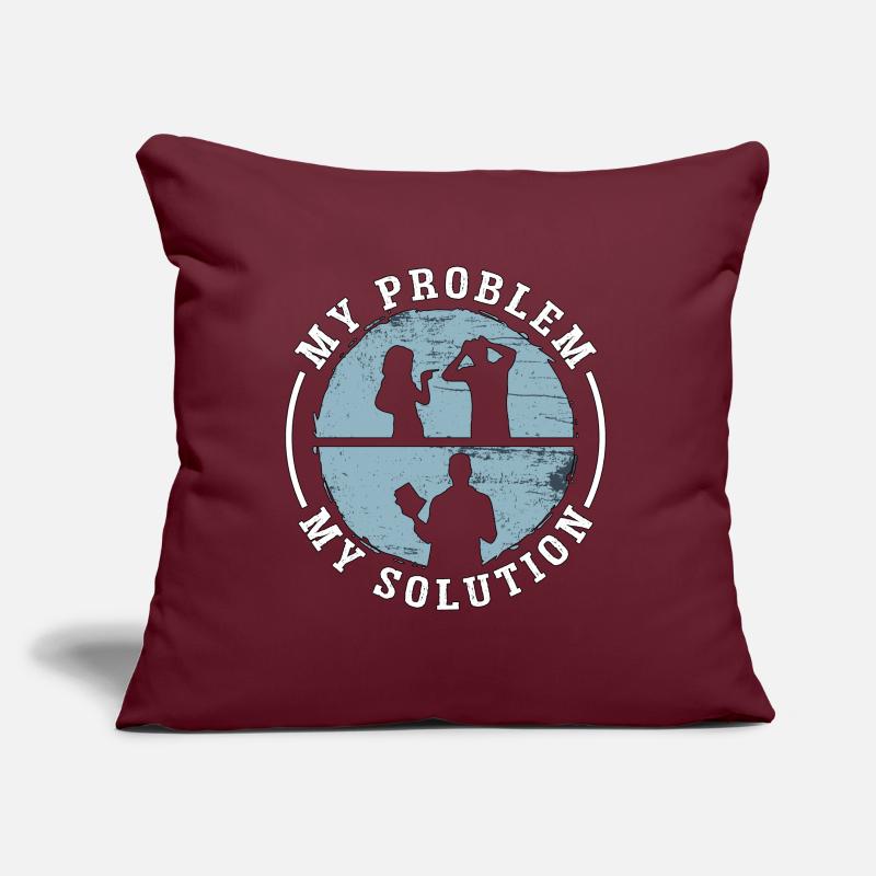 Book Editor My Problem My Solution Pictogram Dad Sofakissen mit Füllung 45 x 45 cm