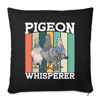 pigeon fancier pigeon bird lover pigeon - Sofa pillow with filling 45cm x 45cm - black - Front