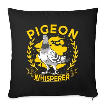 pigeon fancier pigeon bird lover pigeon - Sofa pillow with filling 45cm x 45cm - black - Front