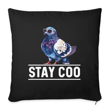 pigeon fancier pigeon bird lover pigeon - Sofa pillow with filling 45cm x 45cm - black - Front