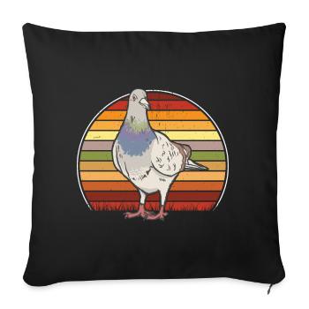 pigeon fancier pigeon bird lover pigeon - Sofa pillow with filling 45cm x 45cm - black - Front