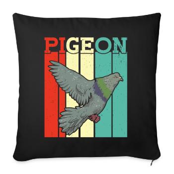pigeon fancier pigeon bird lover pigeon - Sofa pillow with filling 45cm x 45cm - black - Front