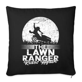 The Lawn Rainger Rides Again - Sofa pillow with filling 45cm x 45cm - black - Front
