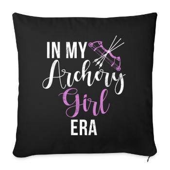 Tir à l’arc Chasse à l’arc Filles Chasse à la flèche - Coussin et housse de 45 x 45 cm - noir - Devant