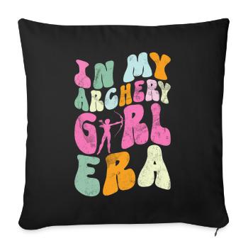 Tir à l’arc Chasse à l’arc Filles Chasse à la flèche - Coussin et housse de 45 x 45 cm - noir - Devant
