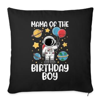 Astronautes de l’espace de la mère de la fille d’anniversaire - Coussin et housse de 45 x 45 cm - noir - Devant