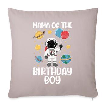 Astronautes de l’espace de la mère de la fille d’anniversaire - Coussin et housse de 45 x 45 cm - taupe clair - Devant