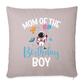 Astronautes de l’espace de la mère de la fille d’anniversaire - Coussin et housse de 45 x 45 cm - taupe clair - Devant