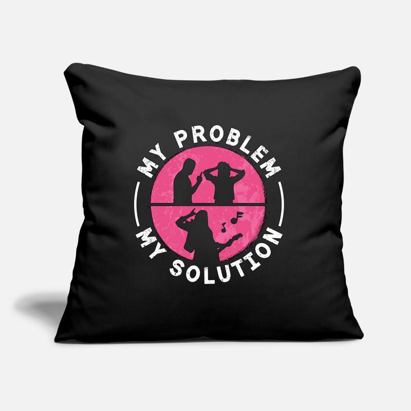 Rock N Roll My Problem My Solution Pictogram Mom Sofakissen mit Füllung 45 x 45 cm
