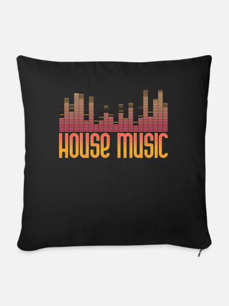 House Musik - Sofakissen mit Füllung 45 x 45 cm - Schwarz