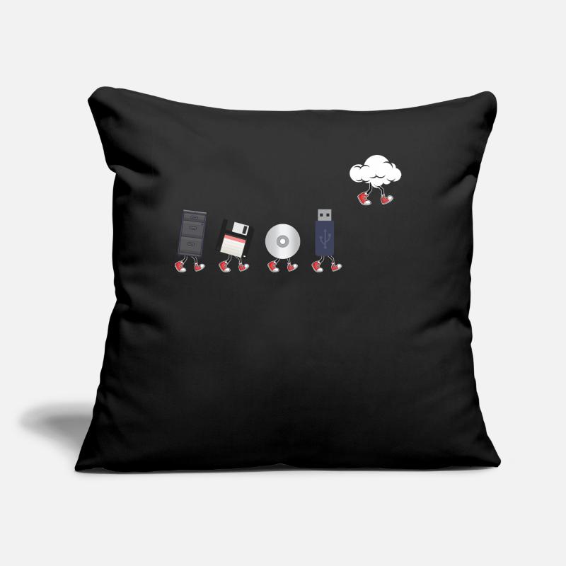 IT Geek, Accessoires PC Évolution des périphériques de stockage Coussin et housse de 45 x 45 cm