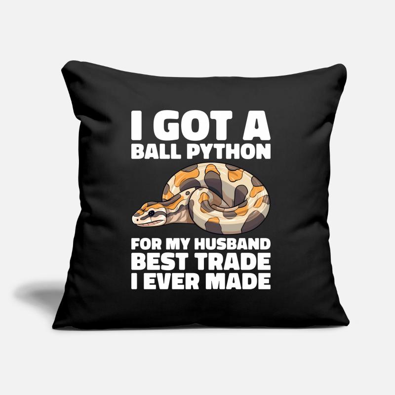 Banana Ball Python Herpetologist Coral Ball Sofakissen mit Füllung 45 x 45 cm