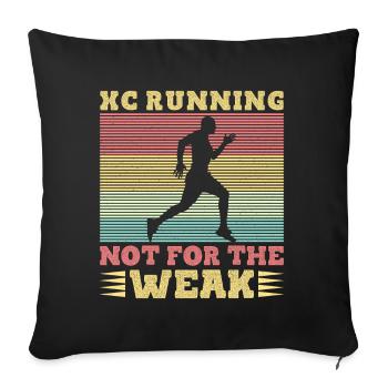 Cadeau de course XC amusant Édition XC Runner - Coussin et housse de 45 x 45 cm - noir - Devant