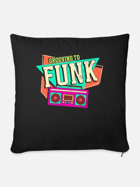 Funk Musik - Sofakissen mit Füllung 45 x 45 cm - Schwarz