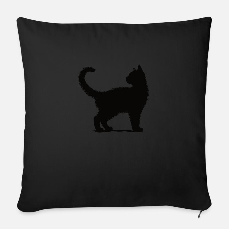 Ich liebe Katzen - Sofakissen mit Füllung 45 x 45 cm - Schwarz