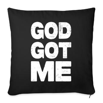God Got Me - Sofa pillow with filling 45cm x 45cm - black - Front