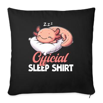 Official Sleeping House Axolotl PJ Sleeping - Sofa pillow with filling 45cm x 45cm - black - Front