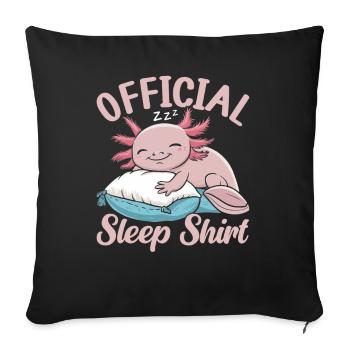 Official Sleeping House Axolotl PJ Sleeping - Sofa pillow with filling 45cm x 45cm - black - Front