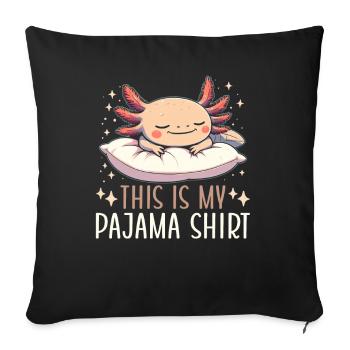 Official Sleeping House Axolotl PJ Sleeping - Sofa pillow with filling 45cm x 45cm - black - Front