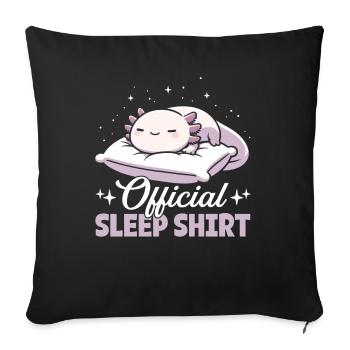Official Sleeping House Axolotl PJ Sleeping - Sofa pillow with filling 45cm x 45cm - black - Front