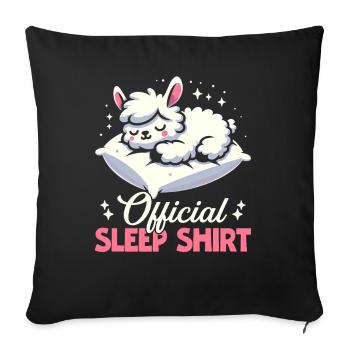 Maison Officielle Lama PJ Sleeping Nickering - Coussin et housse de 45 x 45 cm - noir - Devant