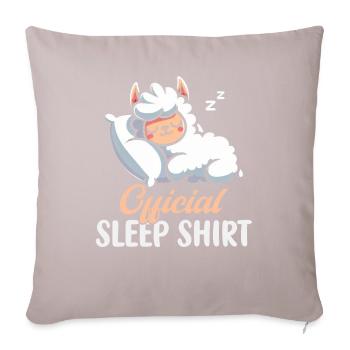 Official Sleeping House Lama PJ Sleeping Nickering - Sofa pillow with filling 45cm x 45cm - light taupe - Front