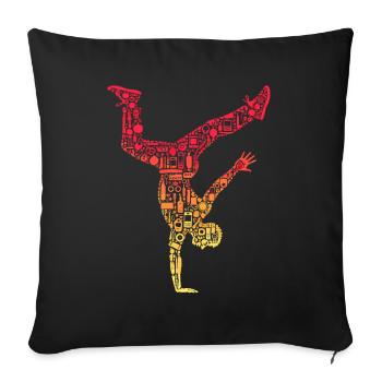Breakdance, Breakdancer, Breakdancing, Hip Hop - Coussin et housse de 45 x 45 cm - noir - Devant