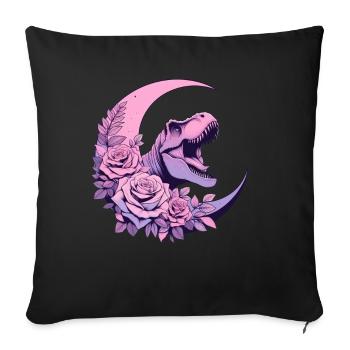 Pastel Goth T-Rex Kawaii Aesthetic Creepy - Sofa pillow with filling 45cm x 45cm - black - Front