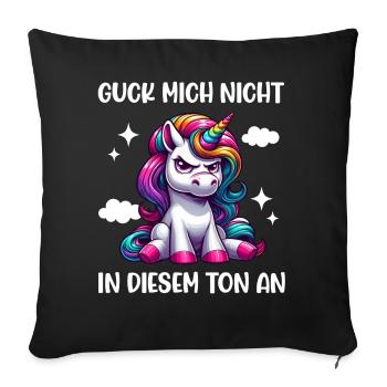 Ne me regarde pas sur ce ton Licorne Licorne - Coussin et housse de 45 x 45 cm - noir - Devant
