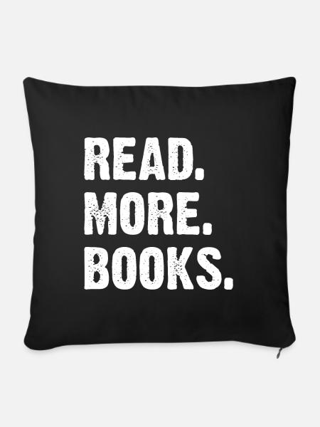 Read More Books - Sofakissen mit Füllung 45 x 45 cm - Schwarz